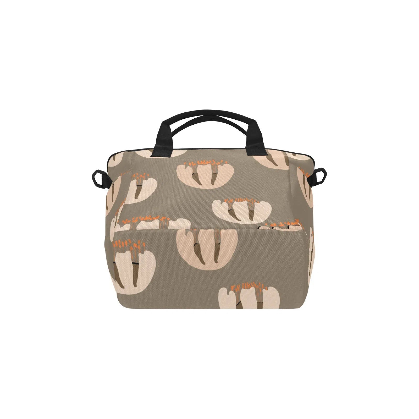 Lunch Tote For Women, Beige Tulip