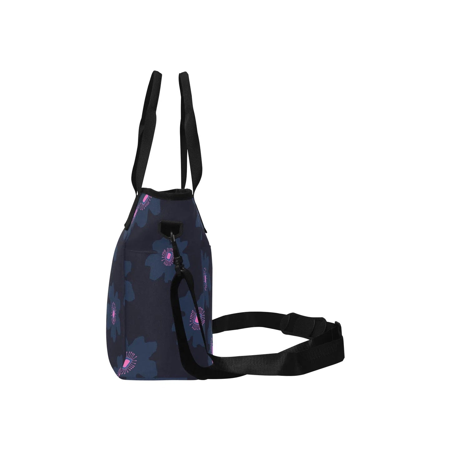 Lunch Tote For Women, Blue Hibiscus