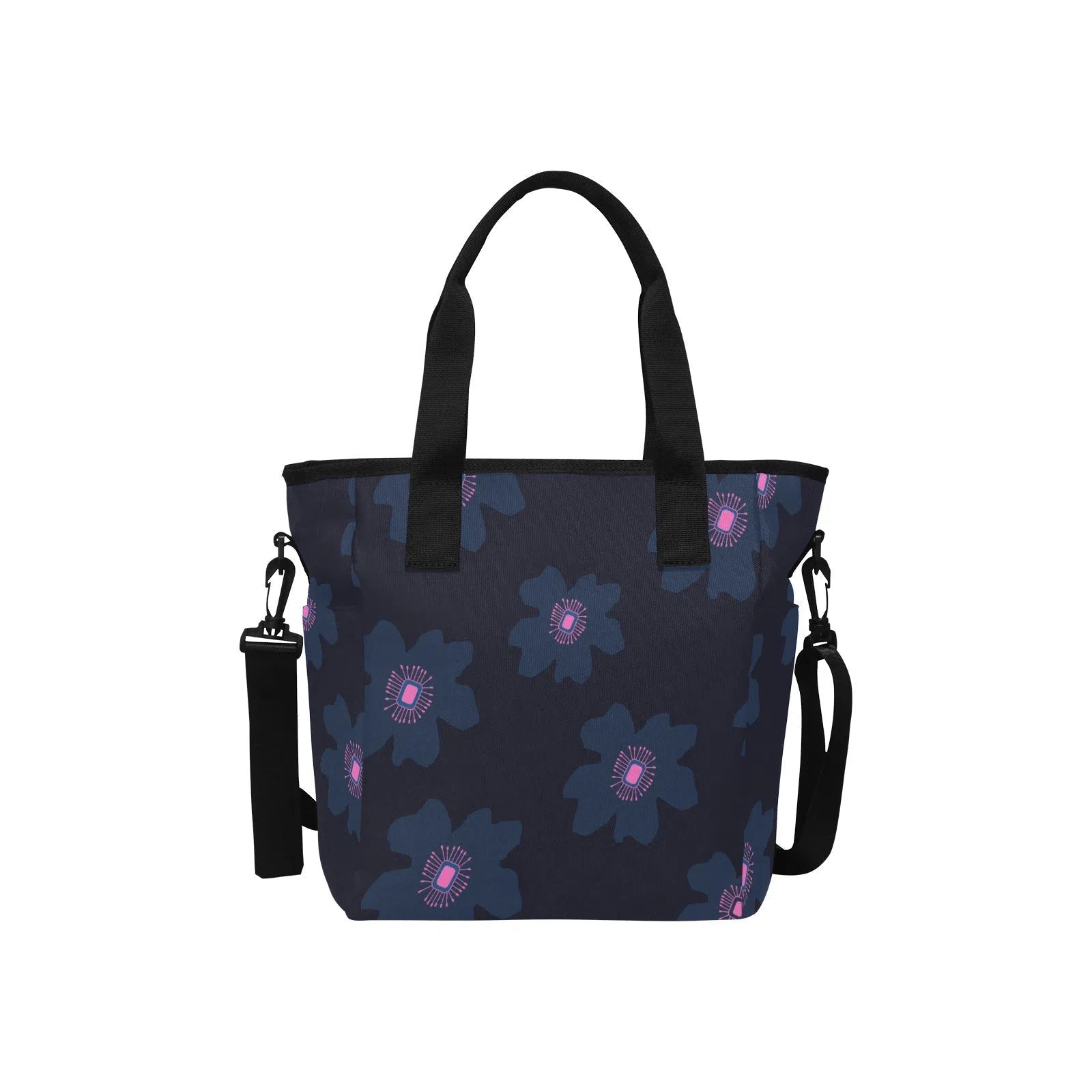 Lunch Tote For Women, Blue Hibiscus