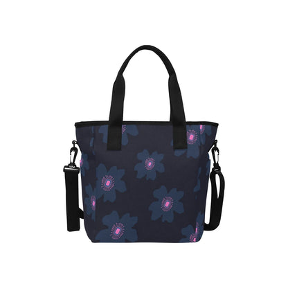 Lunch Tote For Women, Blue Hibiscus