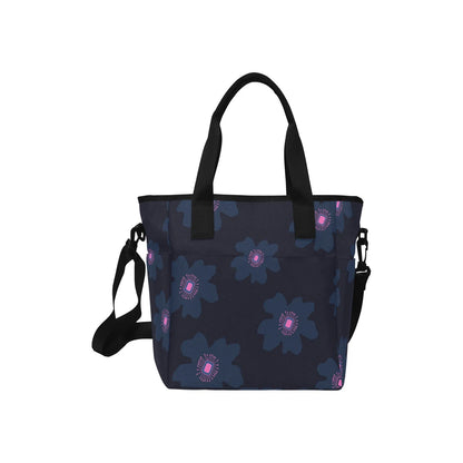 Lunch Tote For Women, Blue Hibiscus