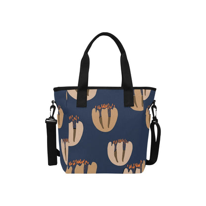 Lunch Tote for Women, Orange Tulip