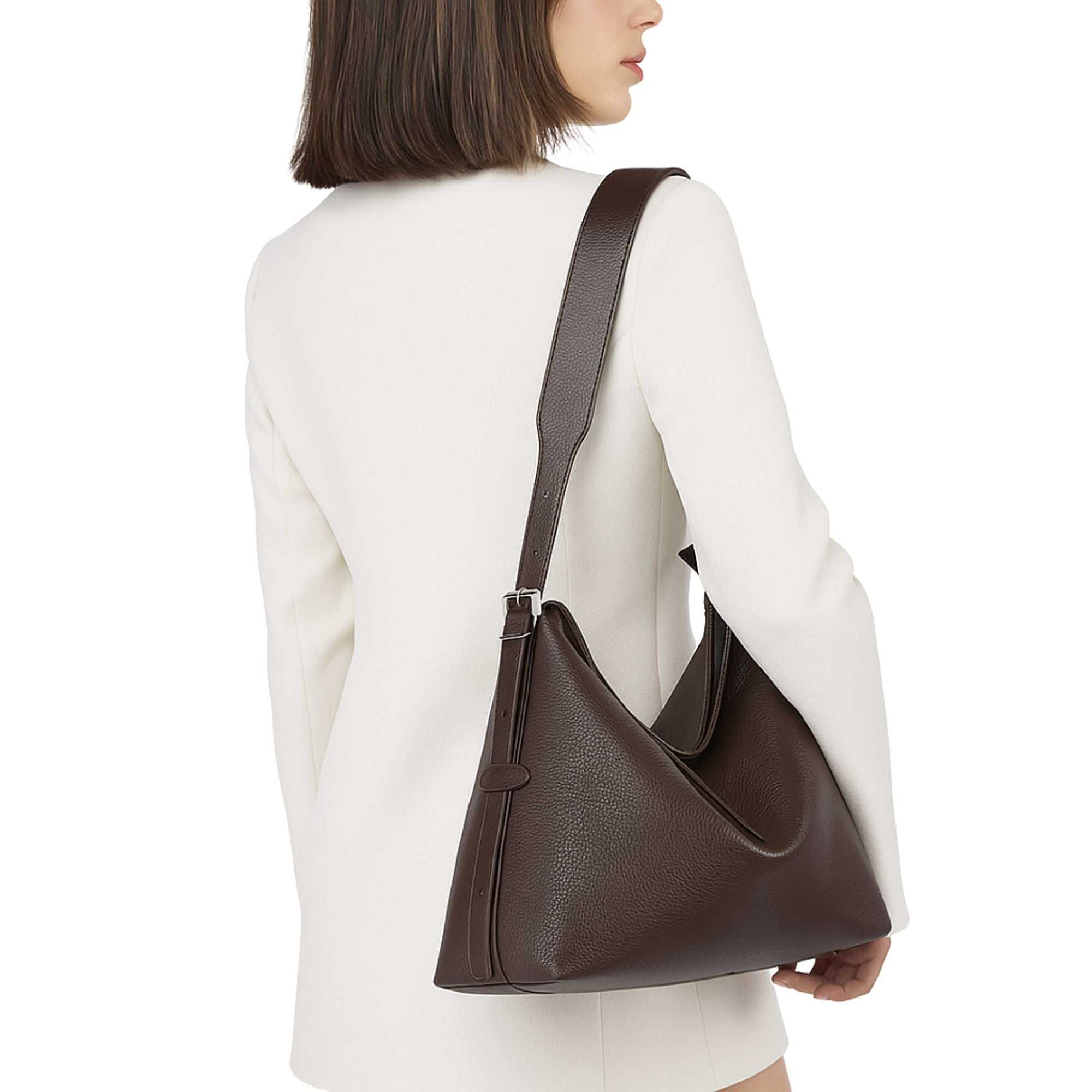 Claridge Simple Leather Hobo