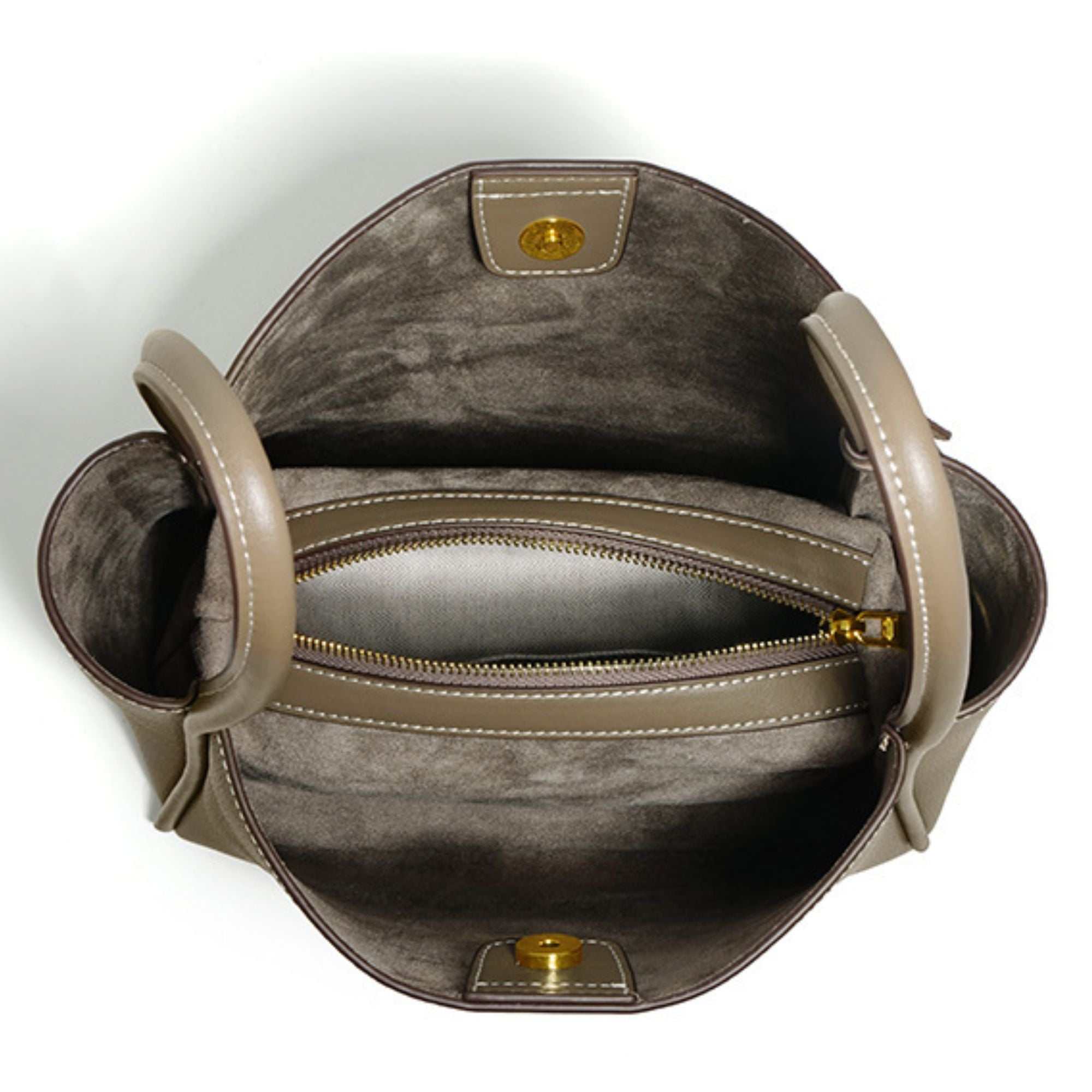 Meridian Top Grain Leather Geometric Bag