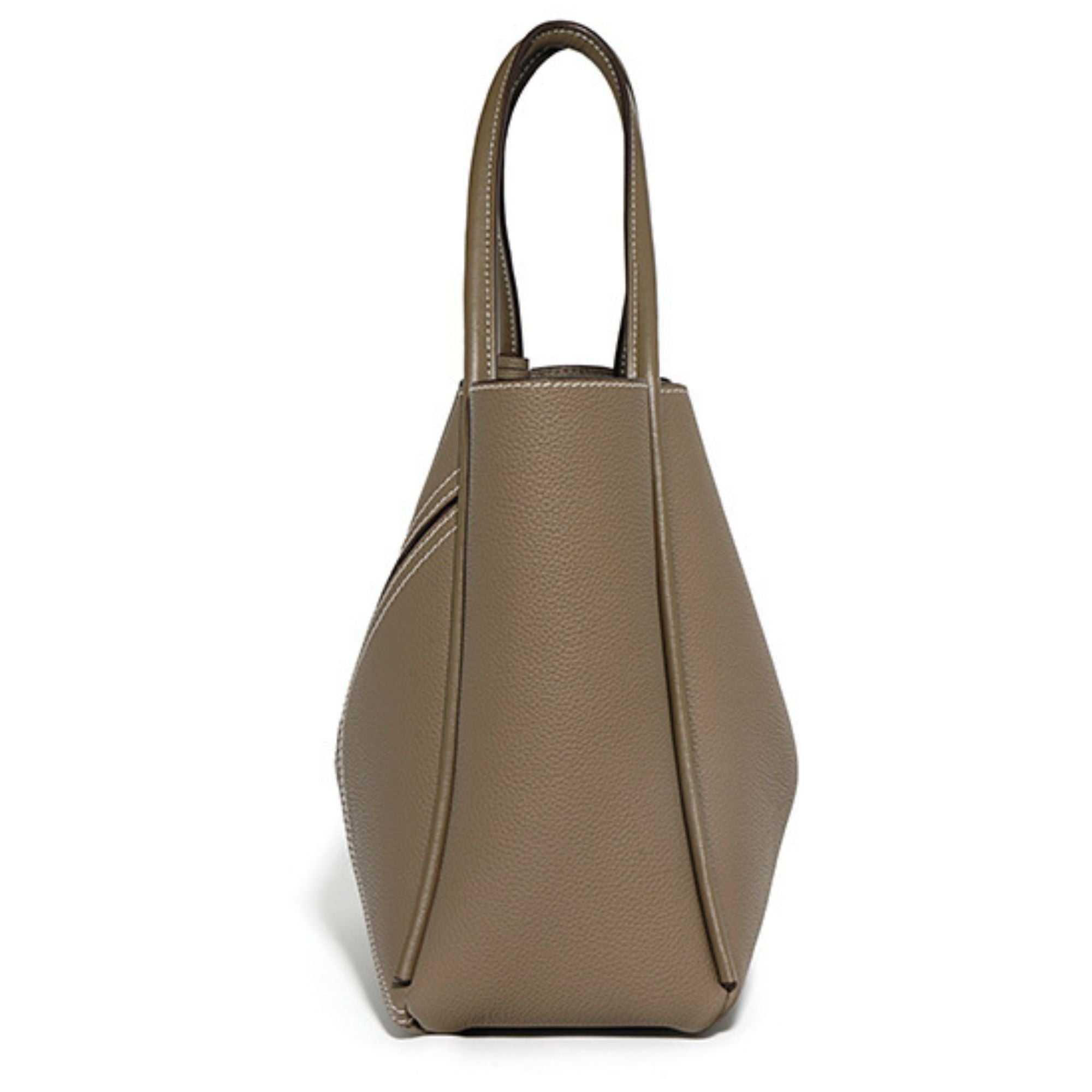 Meridian Top Grain Leather Geometric Bag