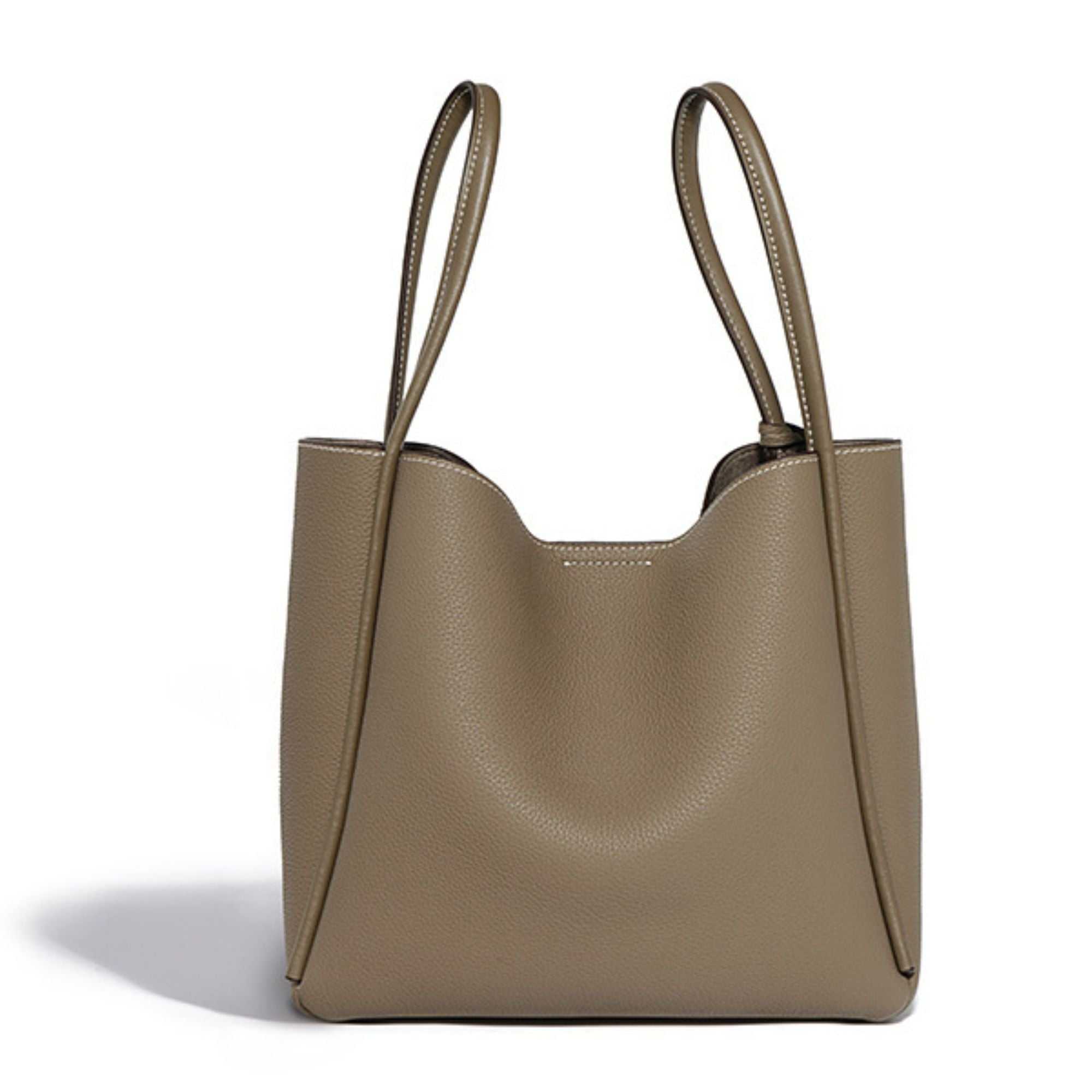 Meridian Top Grain Leather Geometric Bag