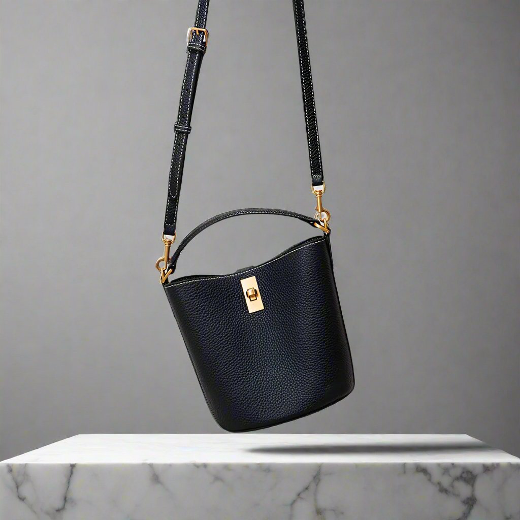 Modest Genuine Leather Bucket Bag