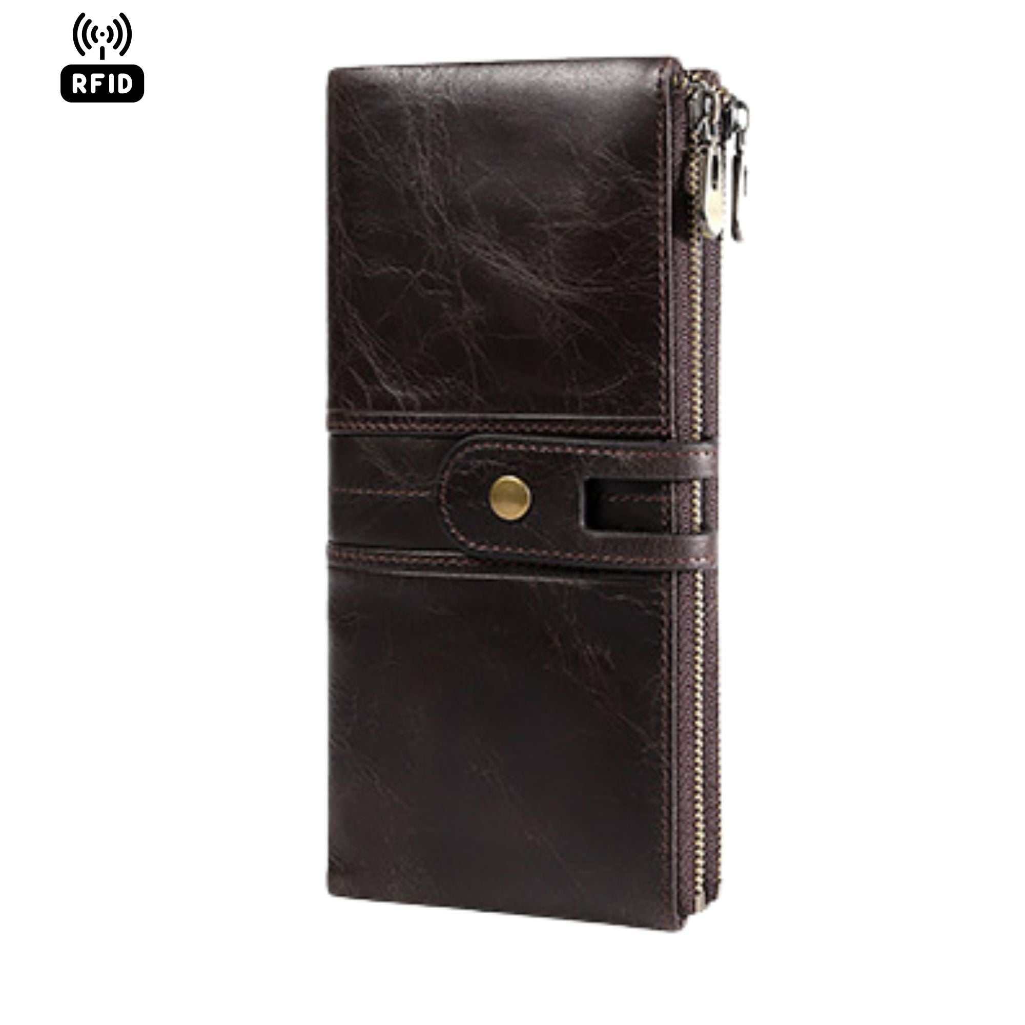 The Montauk RFID Waxed Leather Wallet