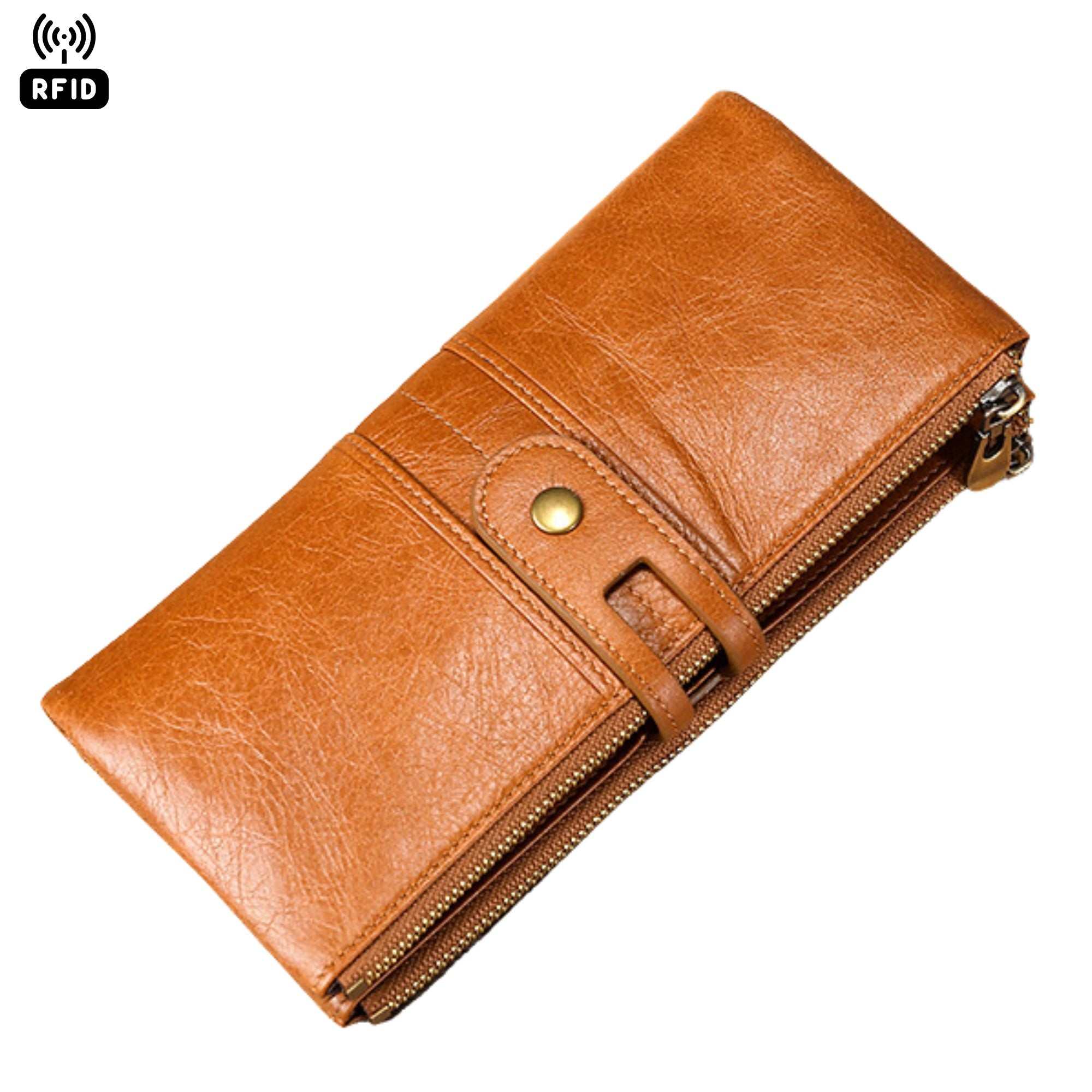 The Montauk RFID Waxed Leather Wallet