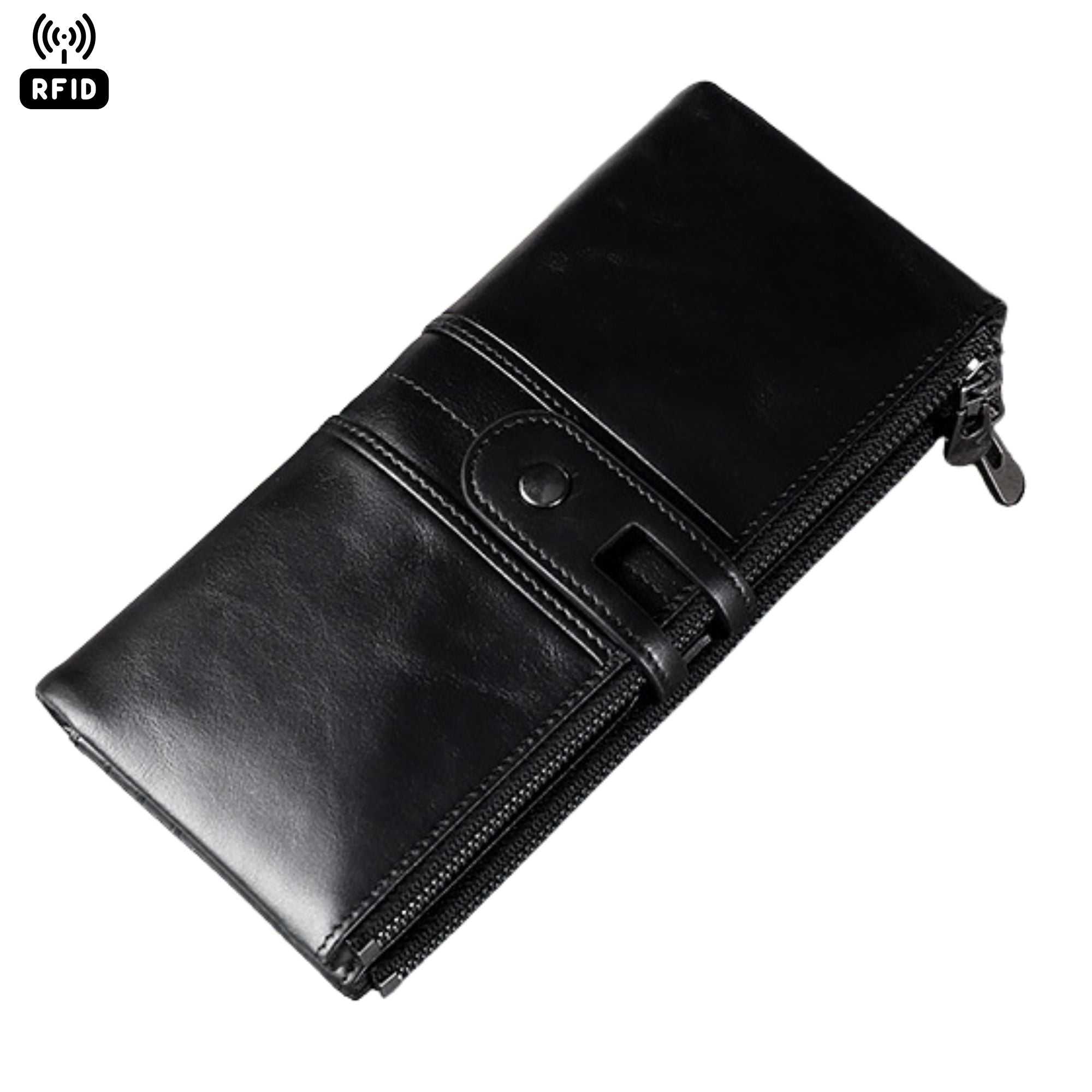 The Montauk RFID Waxed Leather Wallet