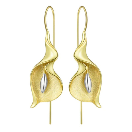 Golden Calla Lily Earrings