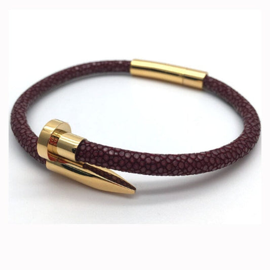 Aquatic Leather Unisex Magnetic Bracelet