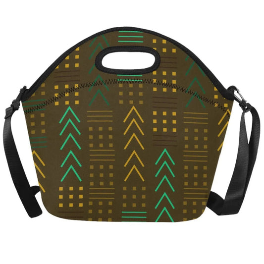 Neoprene lunch bags large, Peacock