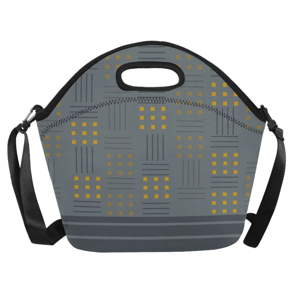 Large neoprene lunch bag, Slate