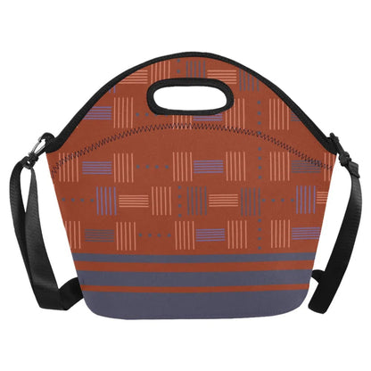 Large neoprene lunch bag, tangerine