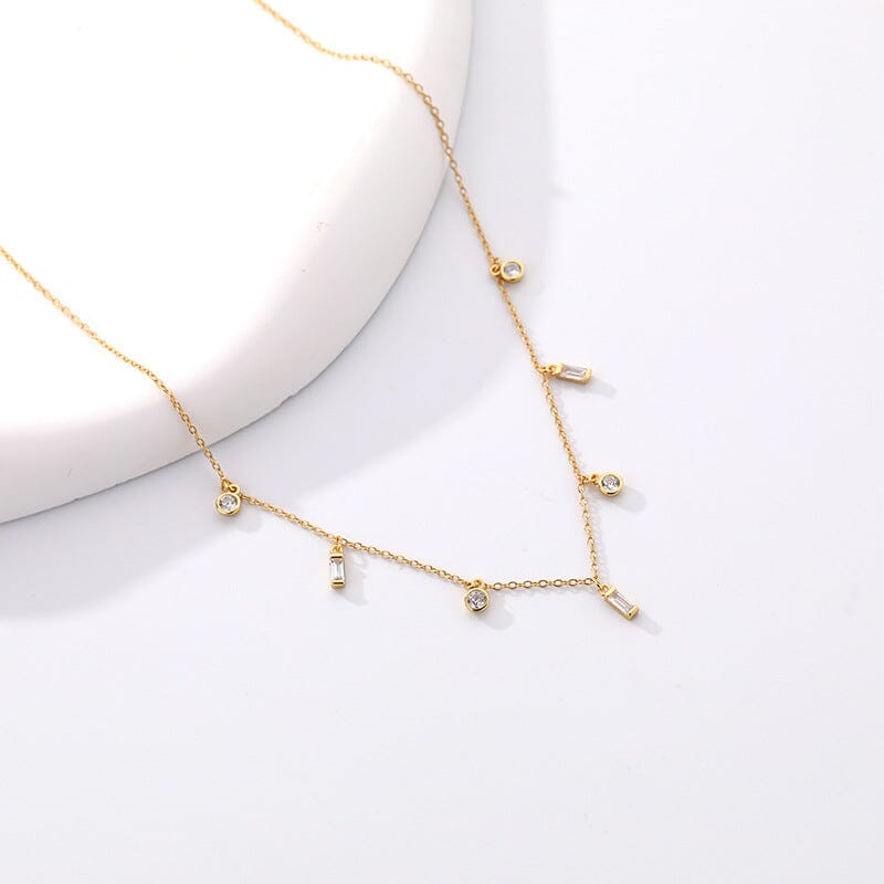 925 Sterling Silver Zircon necklace Necklace