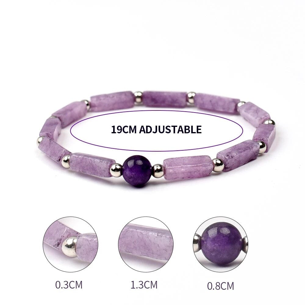 Crystal Amethyst Bracelet Size and dimensions