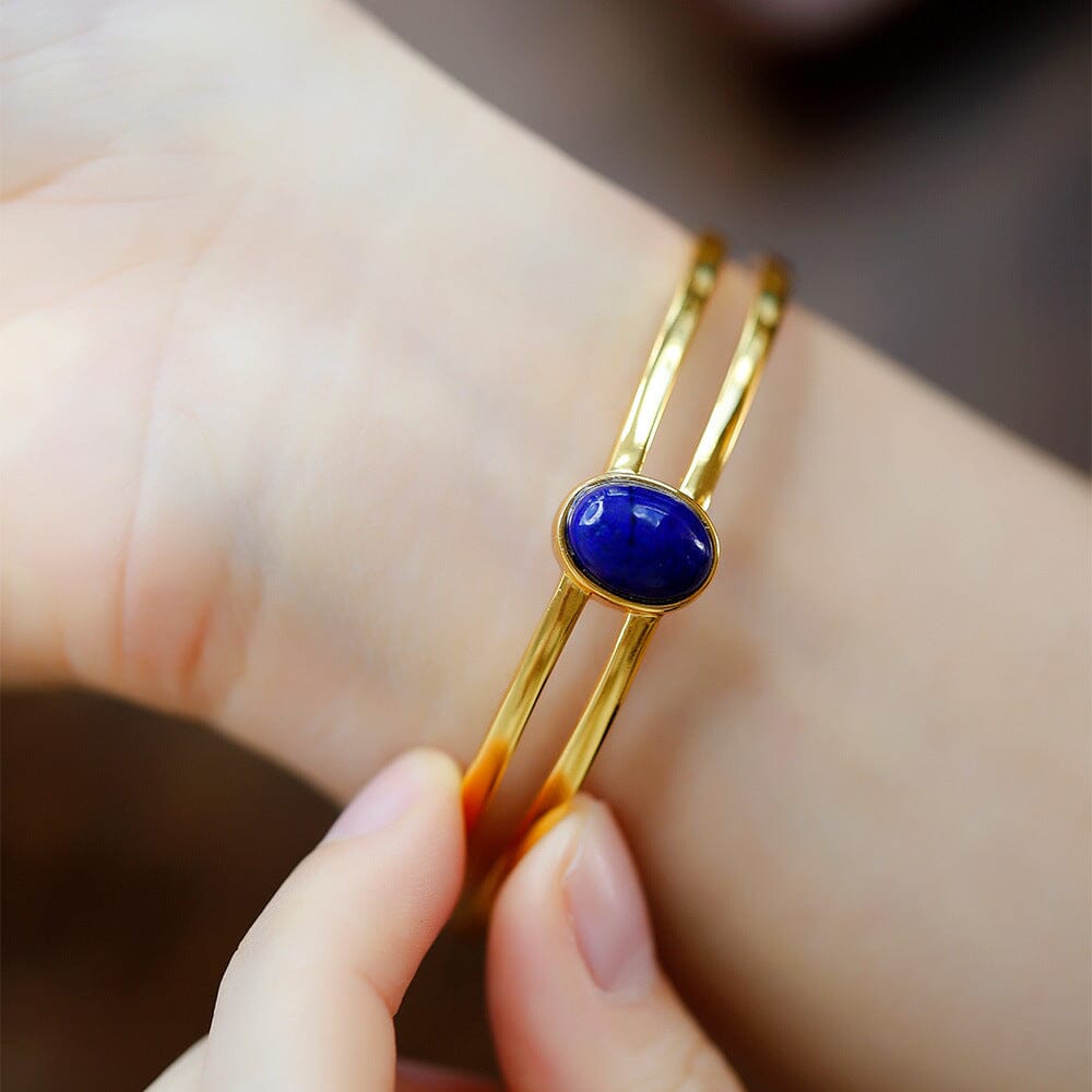 18K Gold  Lapis Lazuli Bracelet