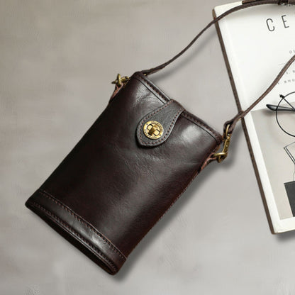 Oil Wax Leather Small Crossbody Bag