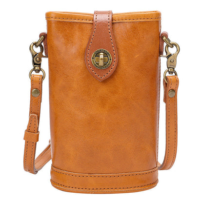 Oil Wax Leather Small Crossbody Bag