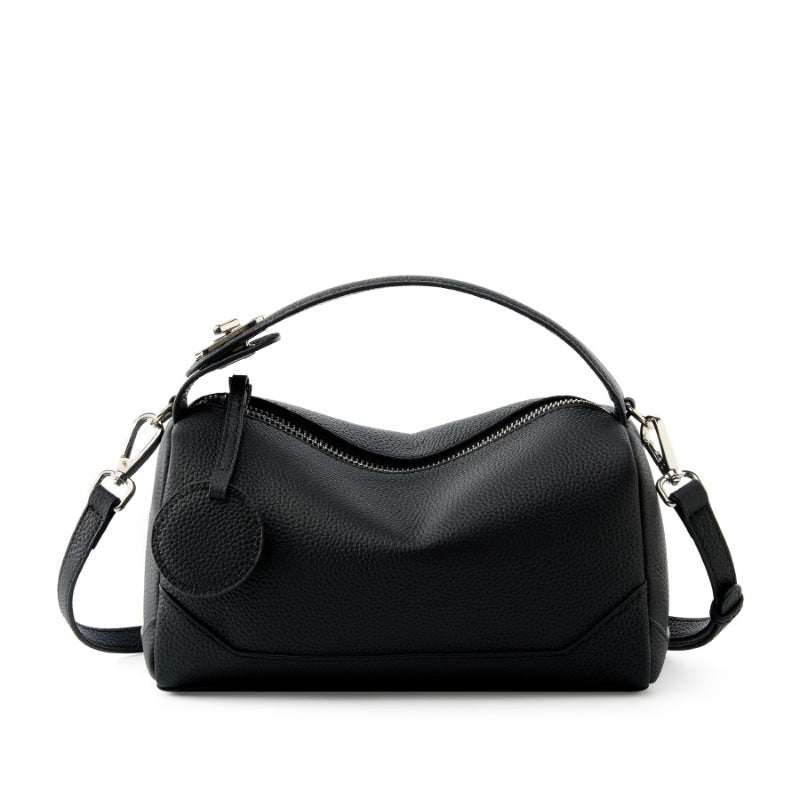 Petite Modern Lychee Leather Handbag in genuine lychee-patterned leather with