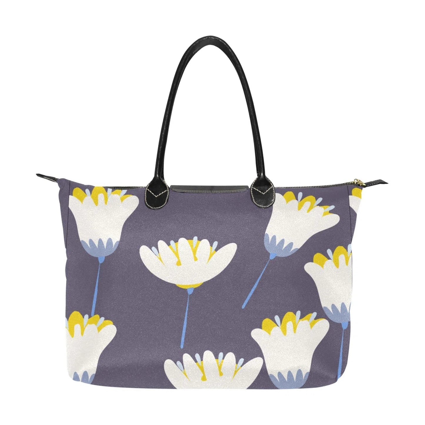 Polyester Purse, White Tulip-polyester tote bag