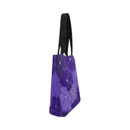 Purple Canvas Tote Bags, Original Design Anemone