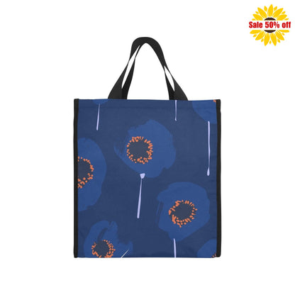 Reusable Grocery Tote Bags, Blue Amsonia