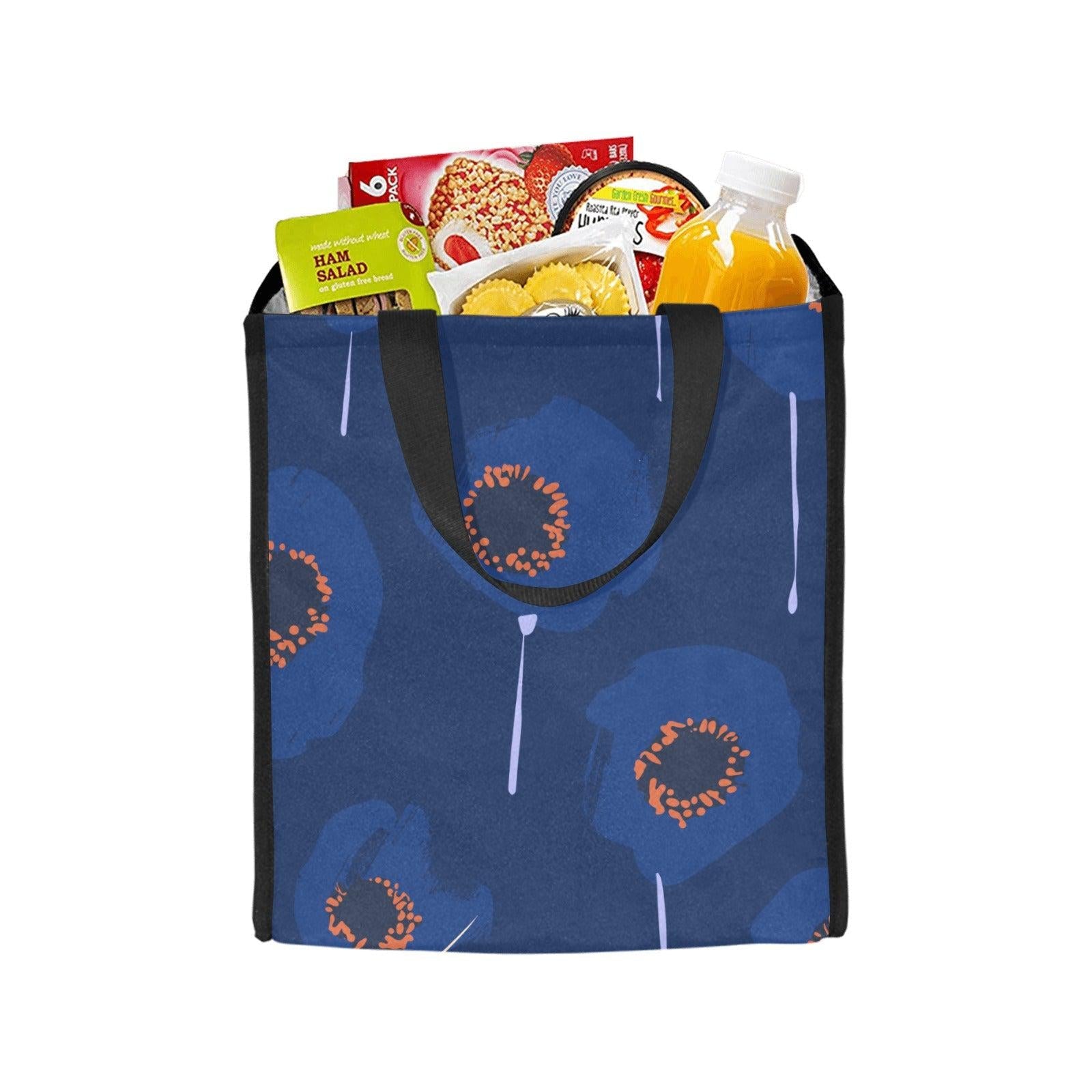 Reusable Grocery Tote Bags, Blue Amsonia