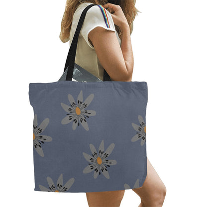 Reusable Shopper Bag, Blue Dandelion