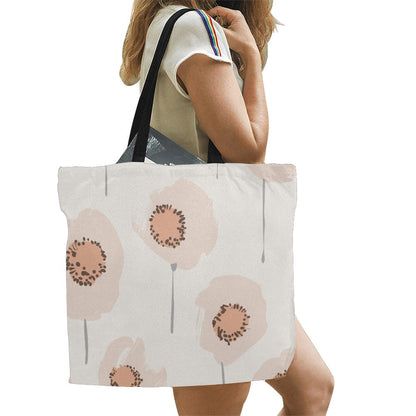 Reusable Shopper Bag, Peach Poppy