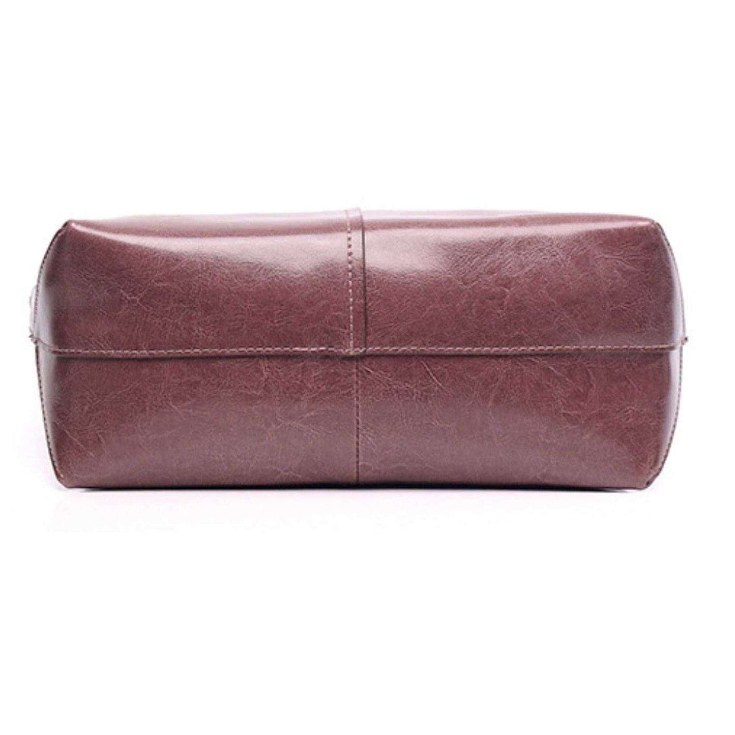 Bottom view of Shoulder Purse Leather, showcasing quality craftsmanship and smooth finish.