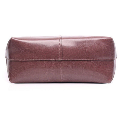 Bottom view of Shoulder Purse Leather, showcasing quality craftsmanship and smooth finish.