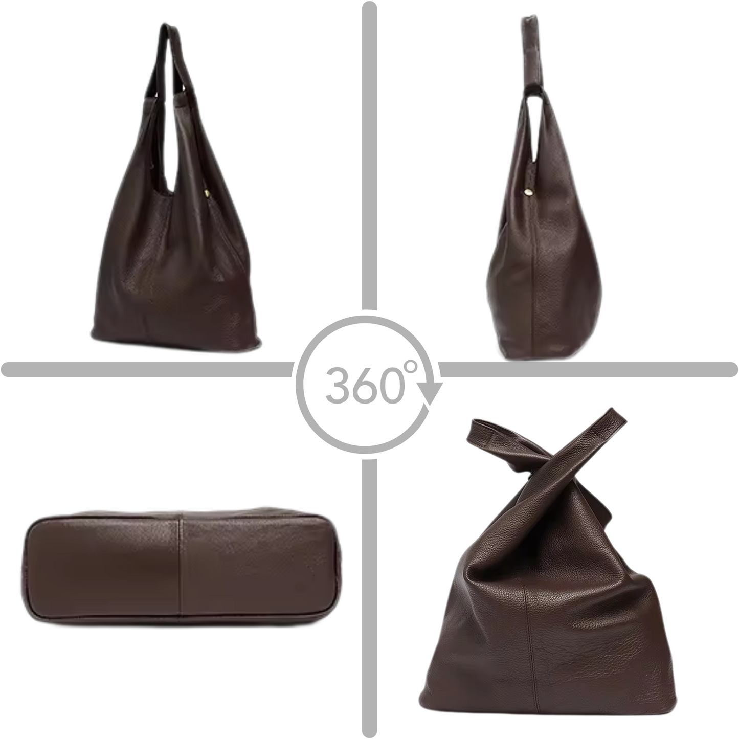 Slouchy Leather Hobo Bag