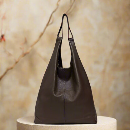 Slouchy Leather Hobo Bag