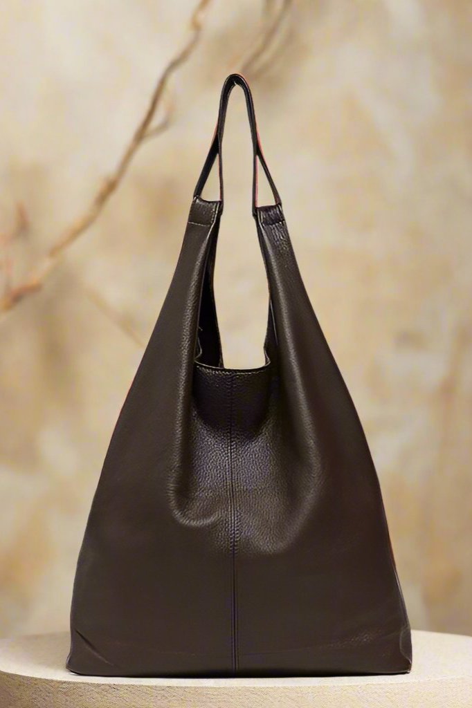 Slouchy Leather Hobo Bag