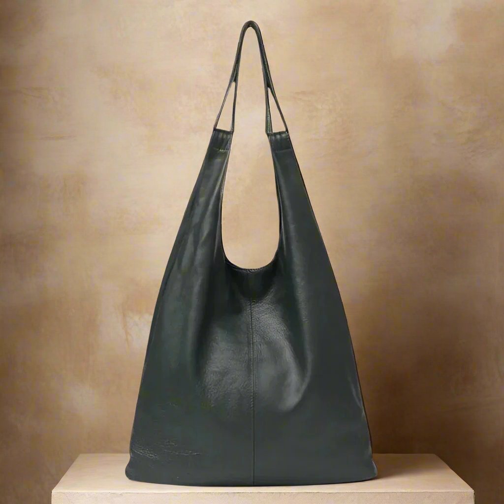 Slouchy Leather Hobo Bag