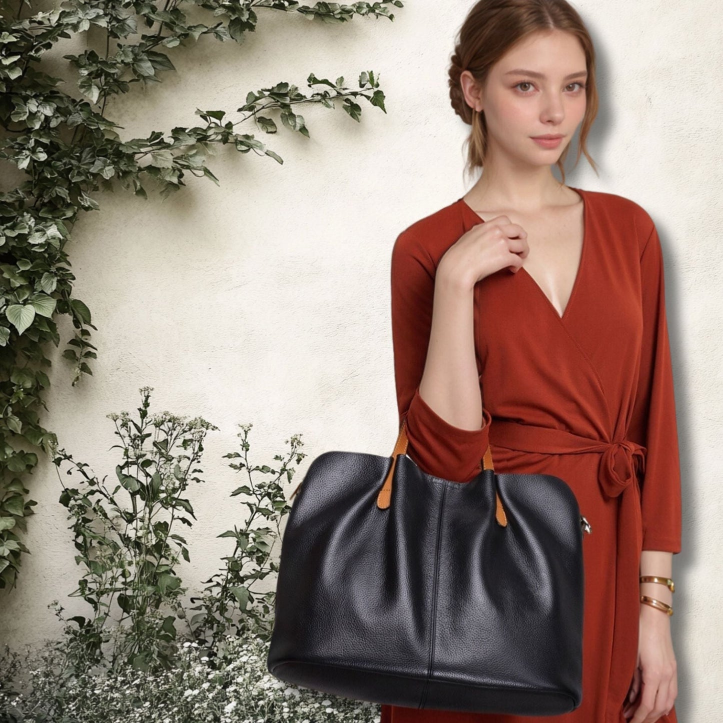 Soft Luxe Genuine Leather Handbag