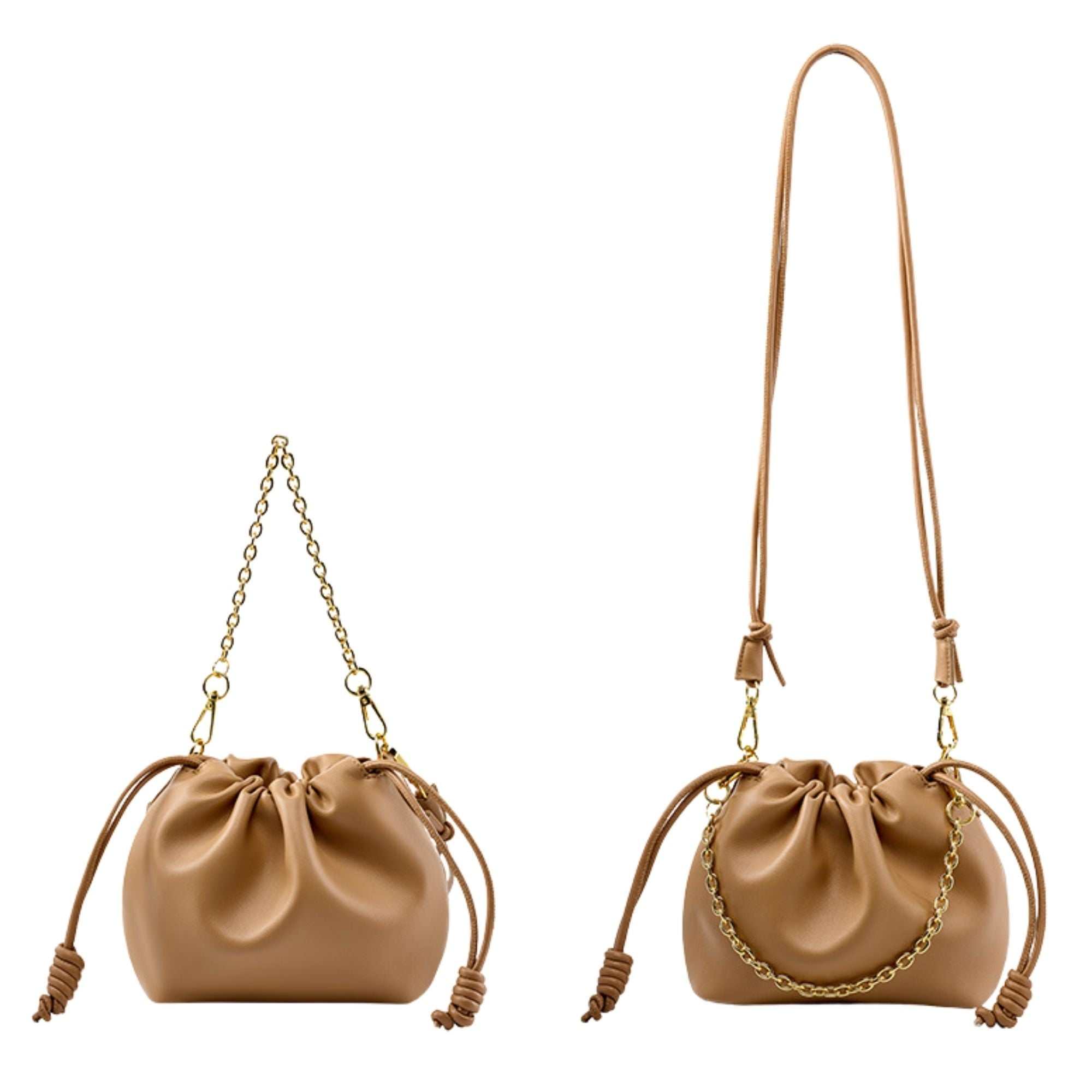 Bramley  Leather Drawstring Bag