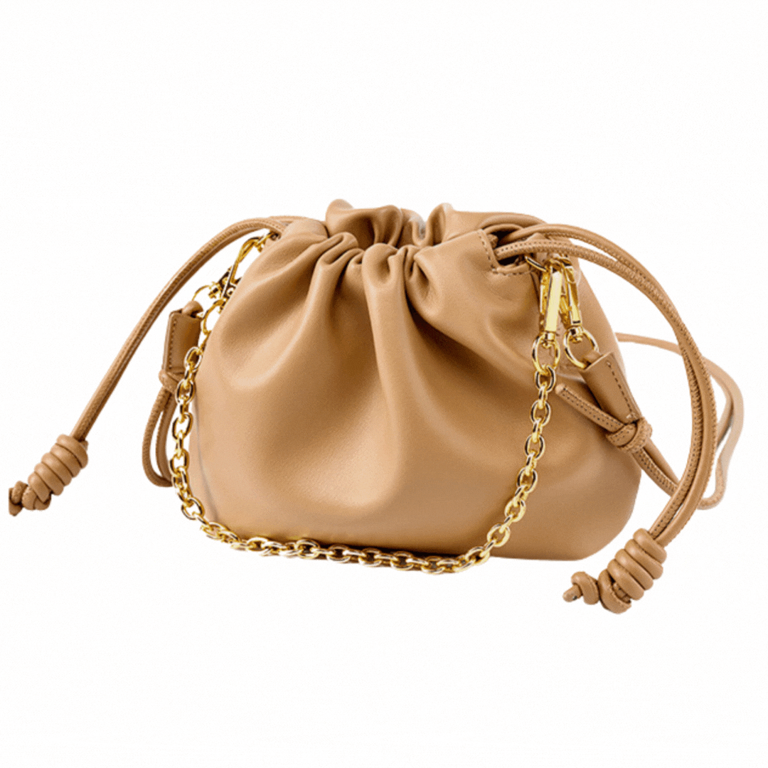 Bramley  Leather Drawstring Bag