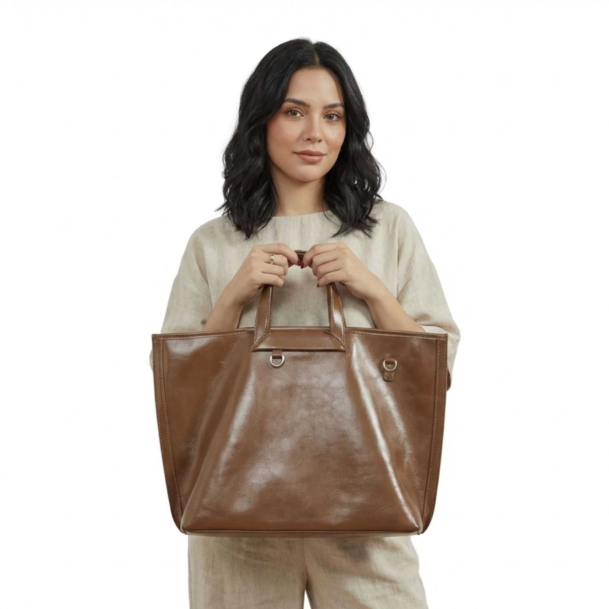 Thayer Vegetable Tanned Leather Commuter Tote