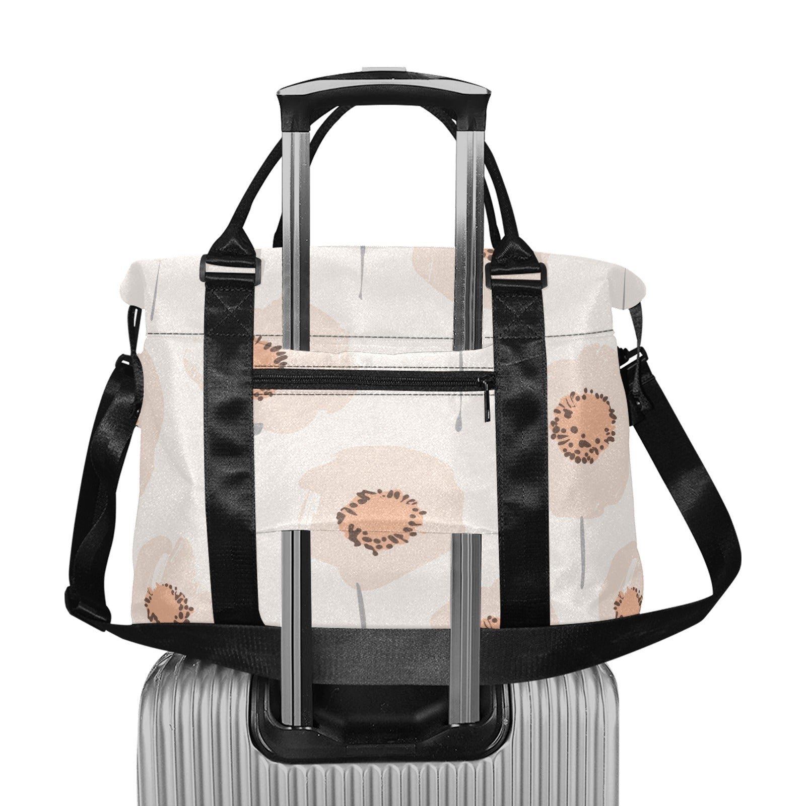 Travel Bag With Trolley Sleeve, Peach Poppy