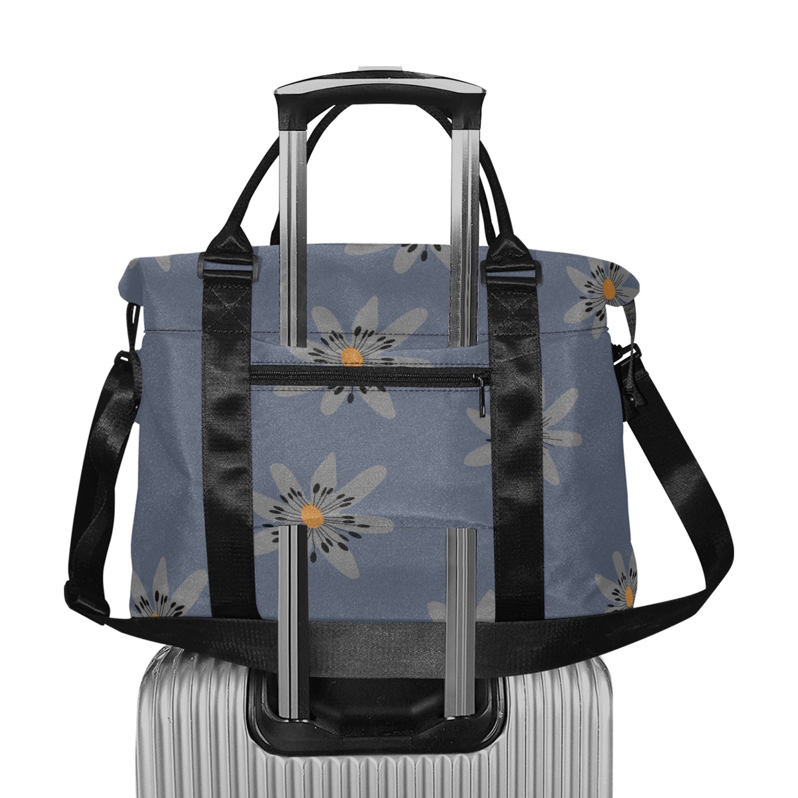 Travel Bag with Trolley Sleeve, Blue Dandelion