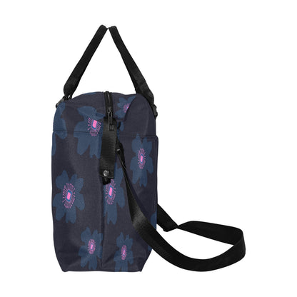 Travel Bag with Trolley Sleeve, Pink Hibiscus