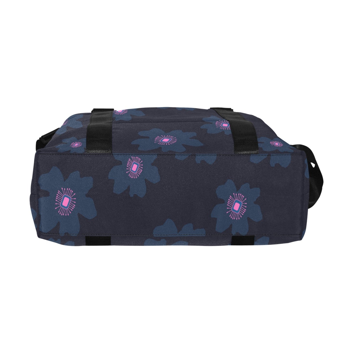 Travel Bag with Trolley Sleeve, Pink Hibiscus