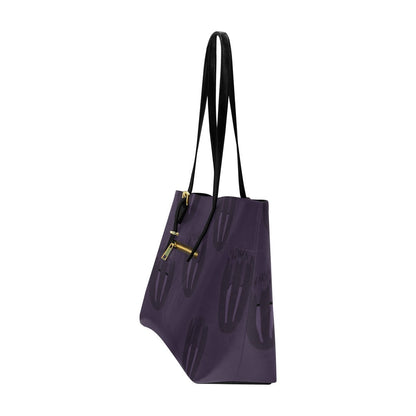 Vegan Leather Floral Handbag, Lavender Allium