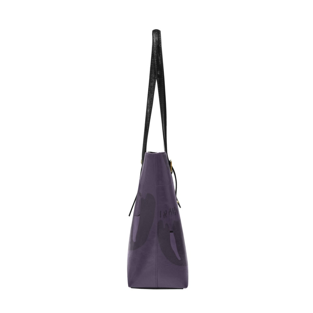 Vegan Leather Floral Handbag, Lavender Allium