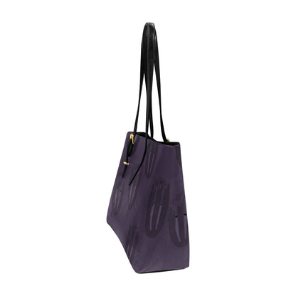 Vegan Leather Floral Handbag, Lavender Allium