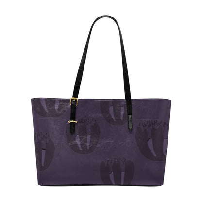 Vegan Leather Floral Handbag, Lavender Allium