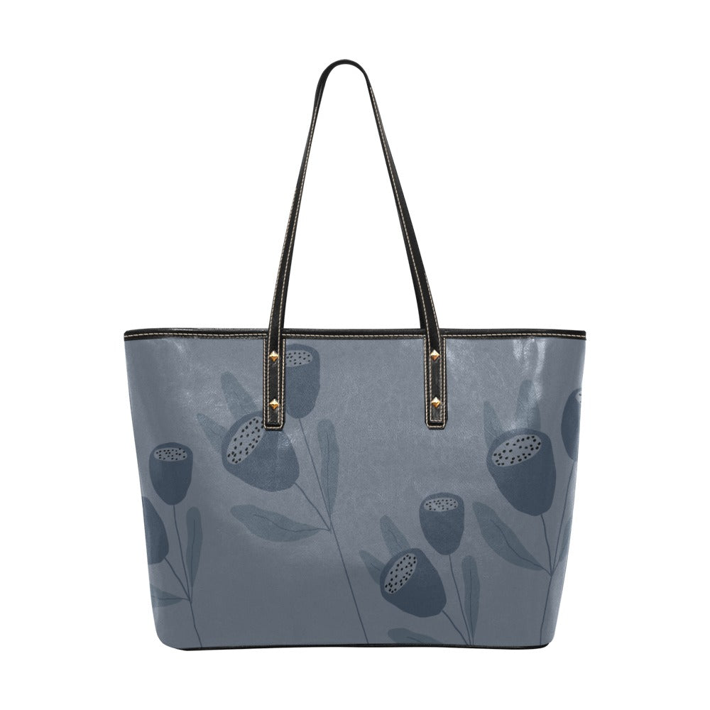 Vegan Leather Tote Bag, Hunter Tulip